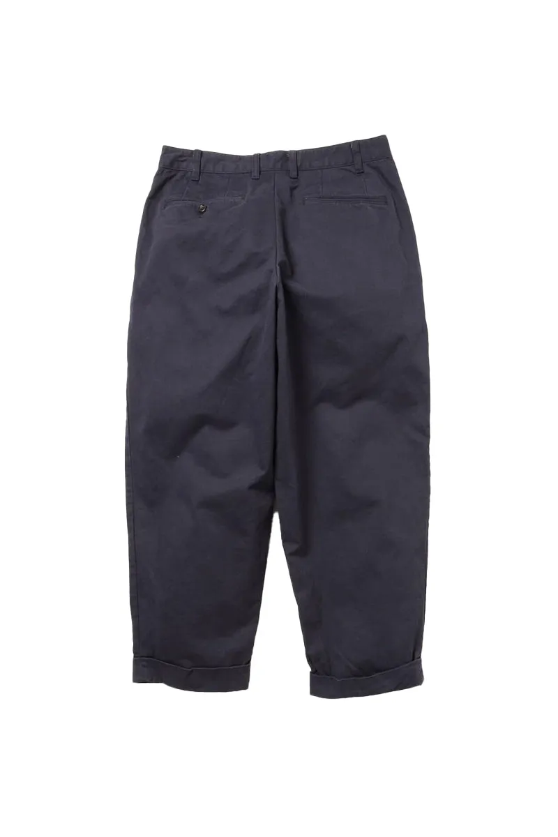 2 Pleats Twill Pant - Navy