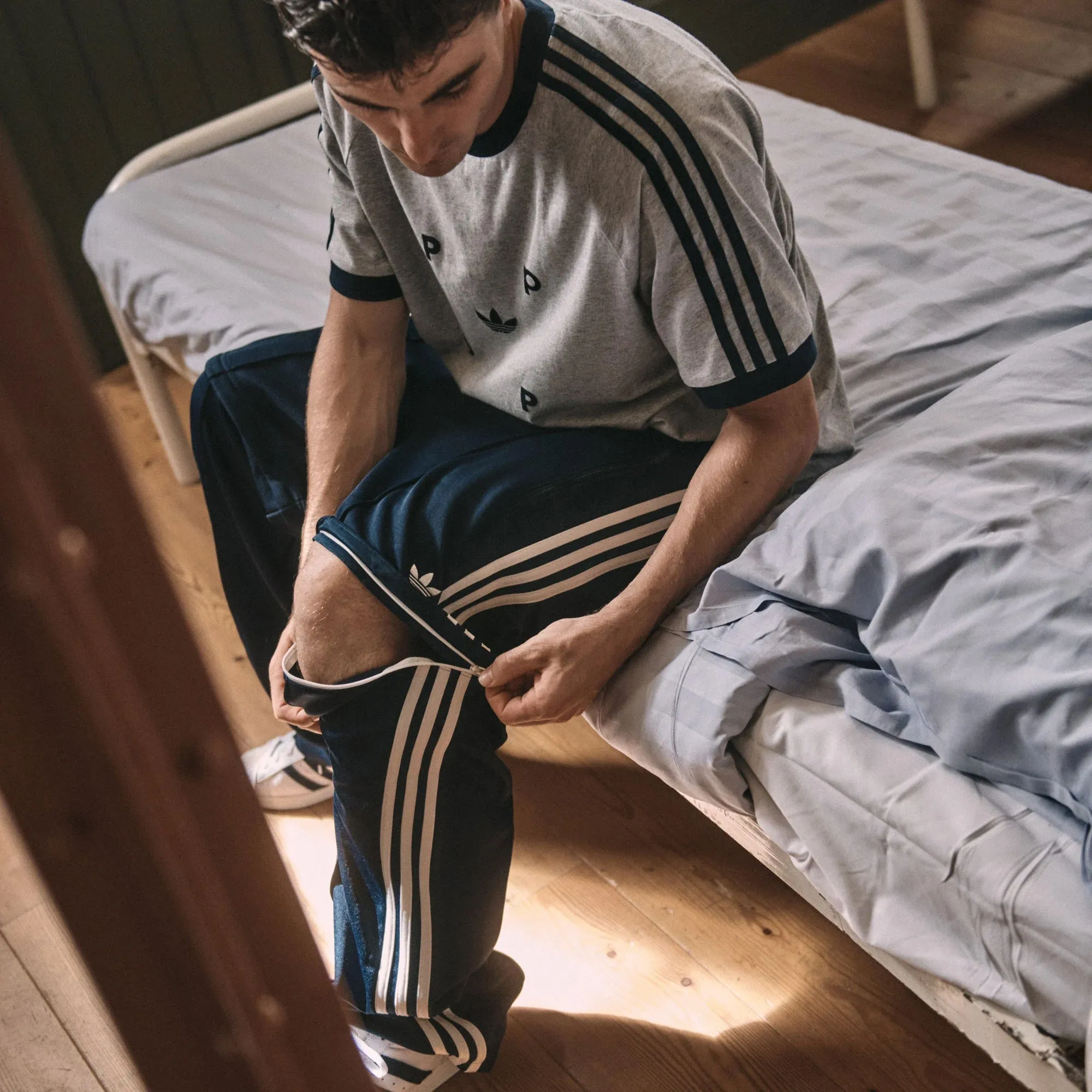 Adidas Originals | POP BECKENBAUER TRACK PANTS  { COLLEGIATE NAVY/CHALK WHITE