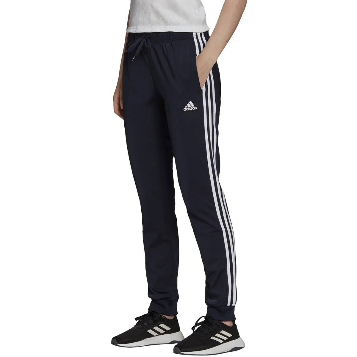 adidas Women's Warm-Up Tricot Slim Tapered 3-Stripes Track Pants