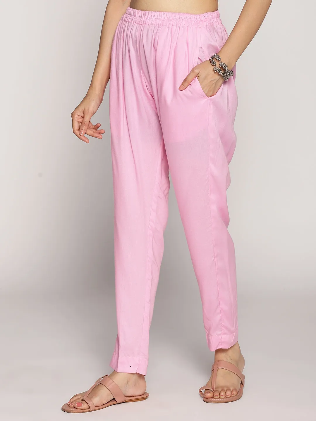 BabyPink Rayon Pants