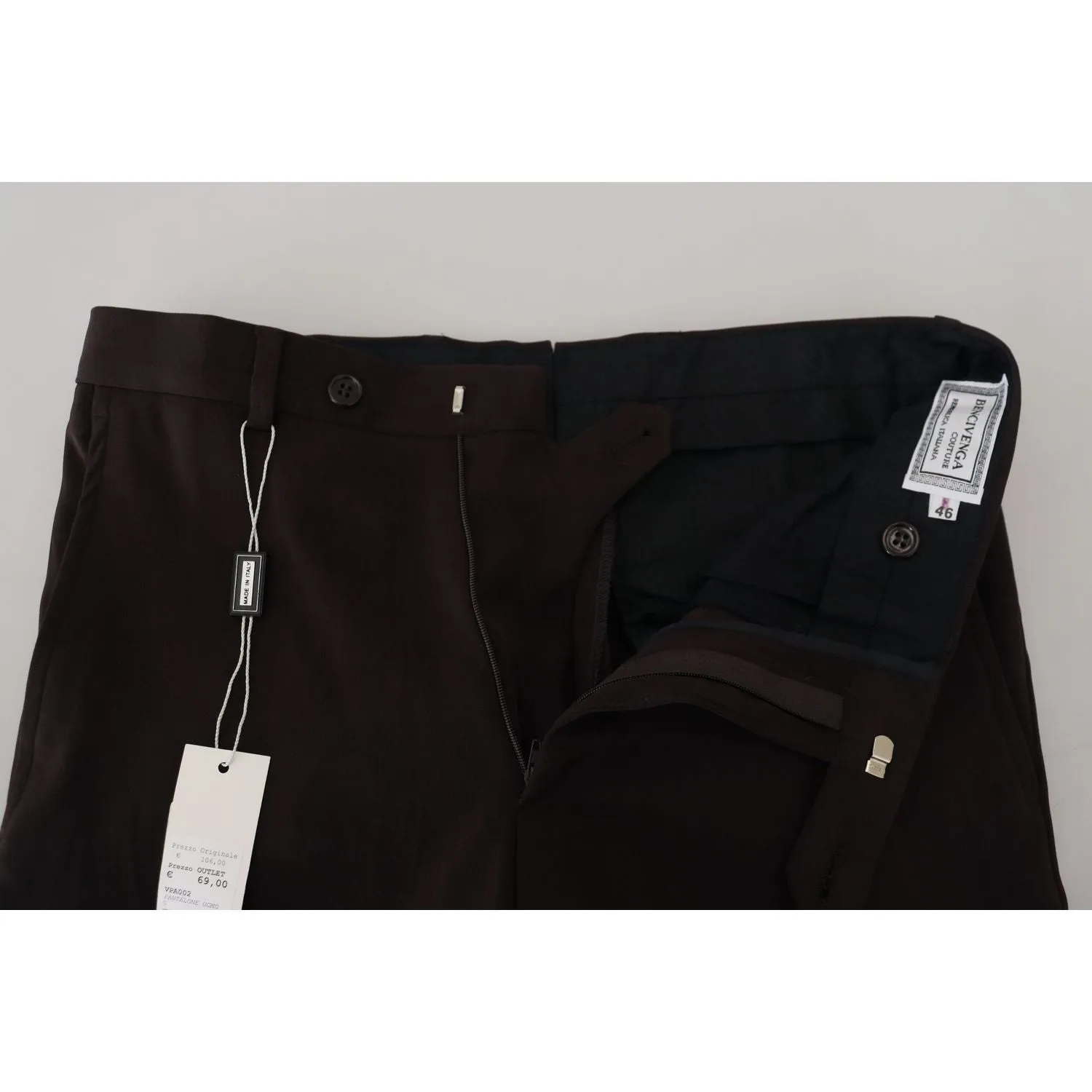 BENCIVENGA Elegant Brown Italian Dress Pants