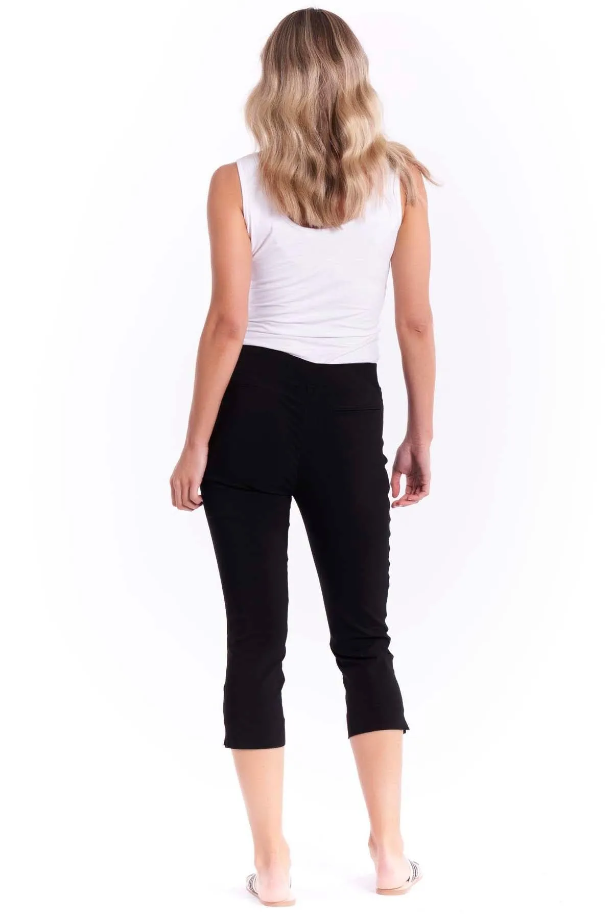 Betty Basics Crop Bengaline Pant in Black