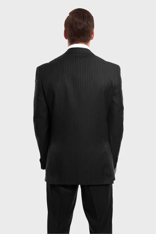 Black Pinstripe Modern Fit 3 Piece Suit