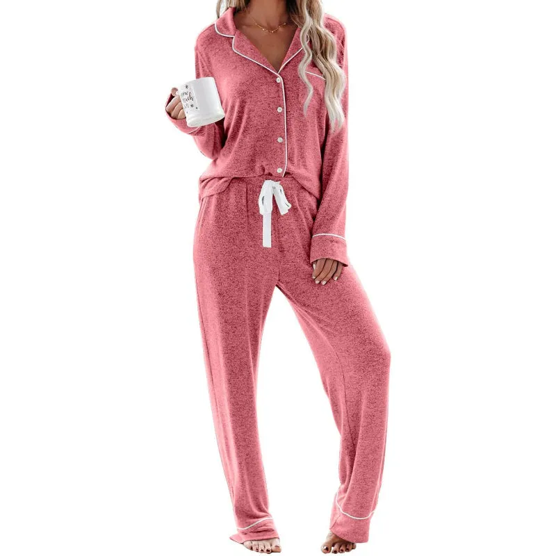 Button Down Long Sleeve Pajama Set