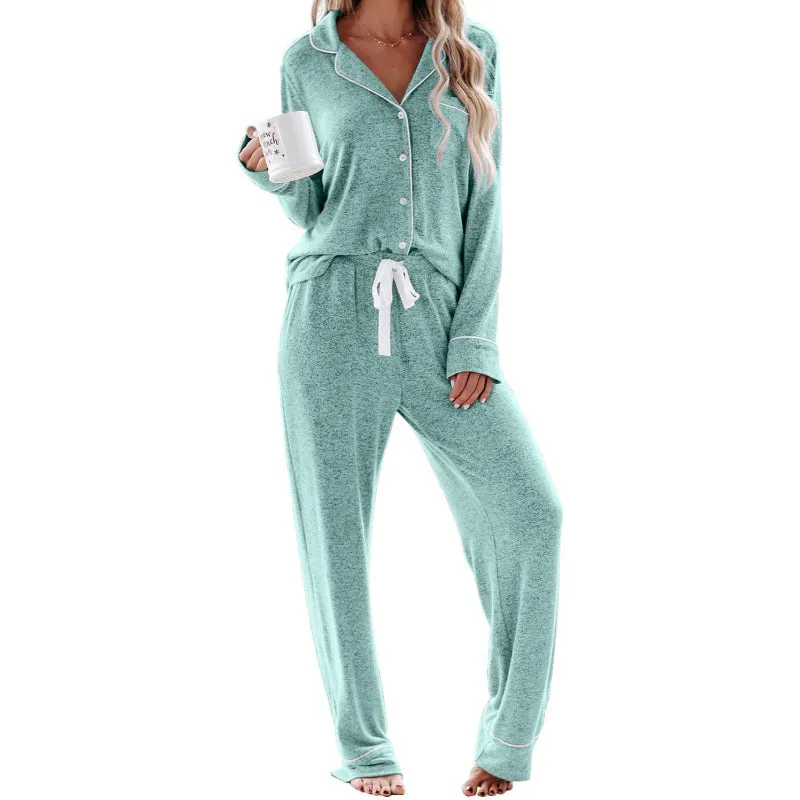 Button Down Long Sleeve Pajama Set