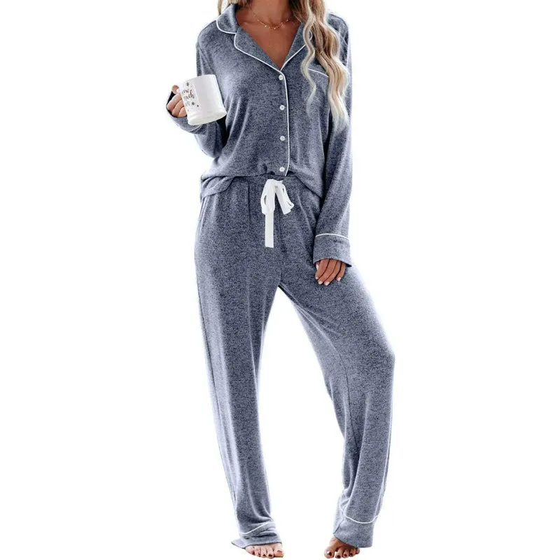 Button Down Long Sleeve Pajama Set