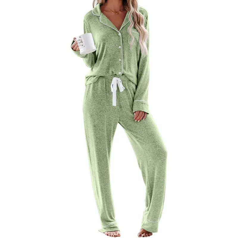 Button Down Long Sleeve Pajama Set