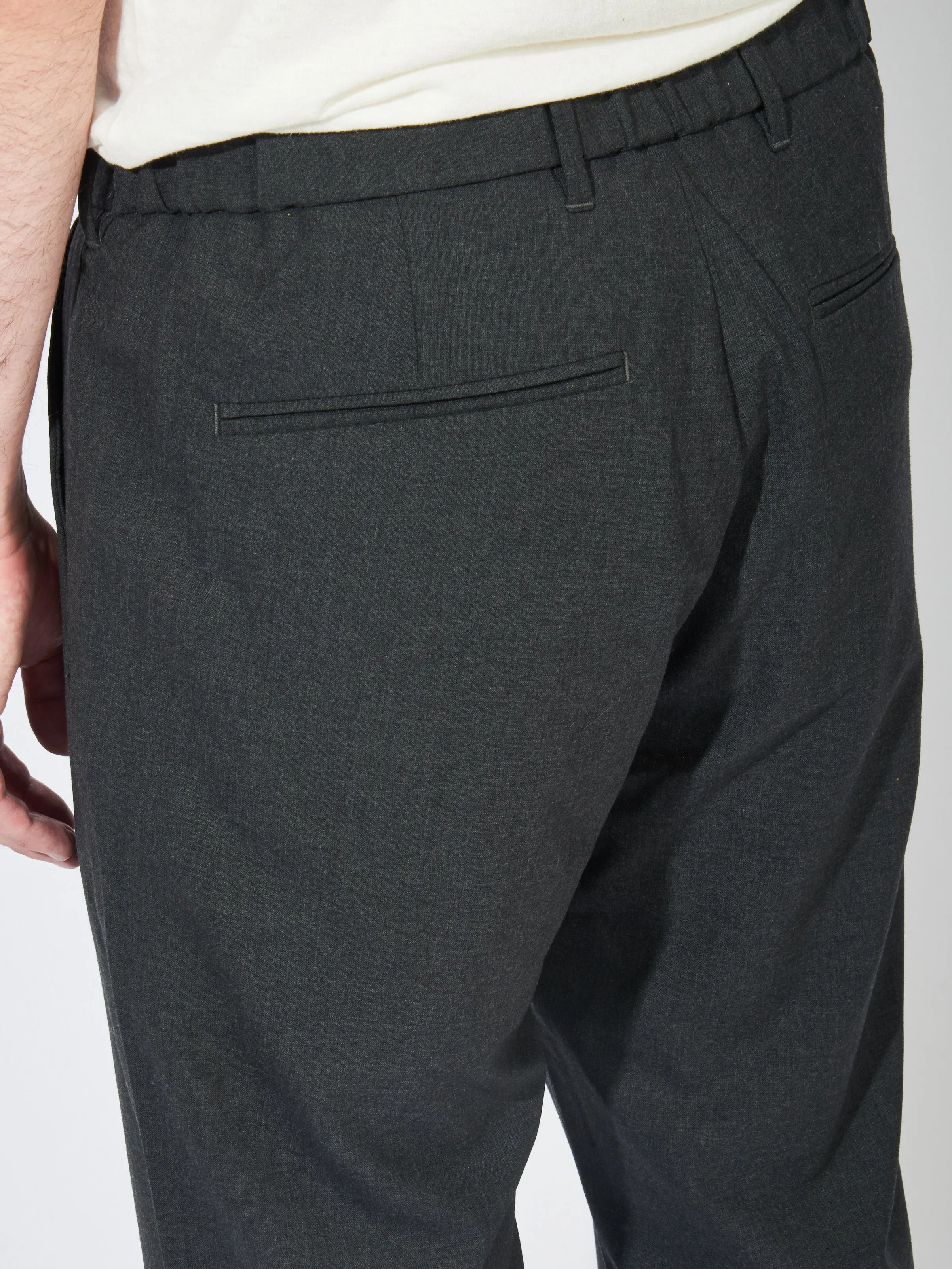 Charcoal Melange Aaren Cordura Tech Wool Elasticated Trouser