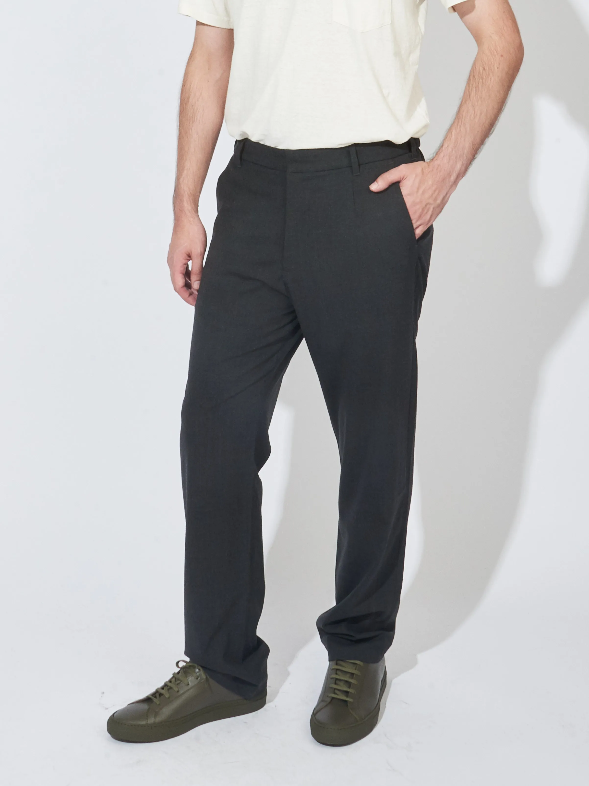 Charcoal Melange Aaren Cordura Tech Wool Elasticated Trouser