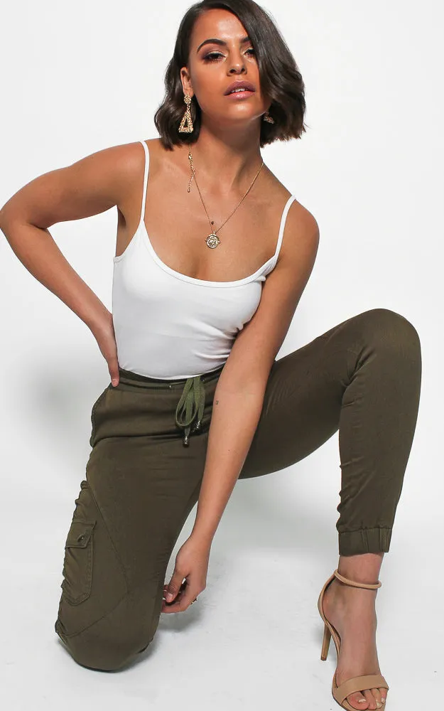 Chic Cargo Chinos - Khaki