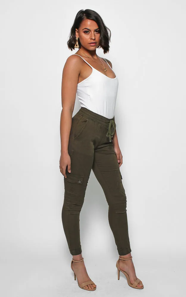 Chic Cargo Chinos - Khaki