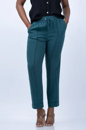 Cinq a Sept Everly Pant in Green Onyx