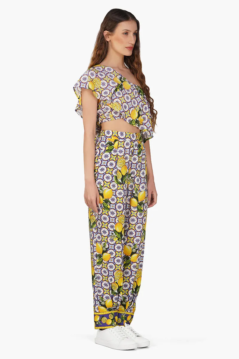 Citrus Lemon Printed Pant