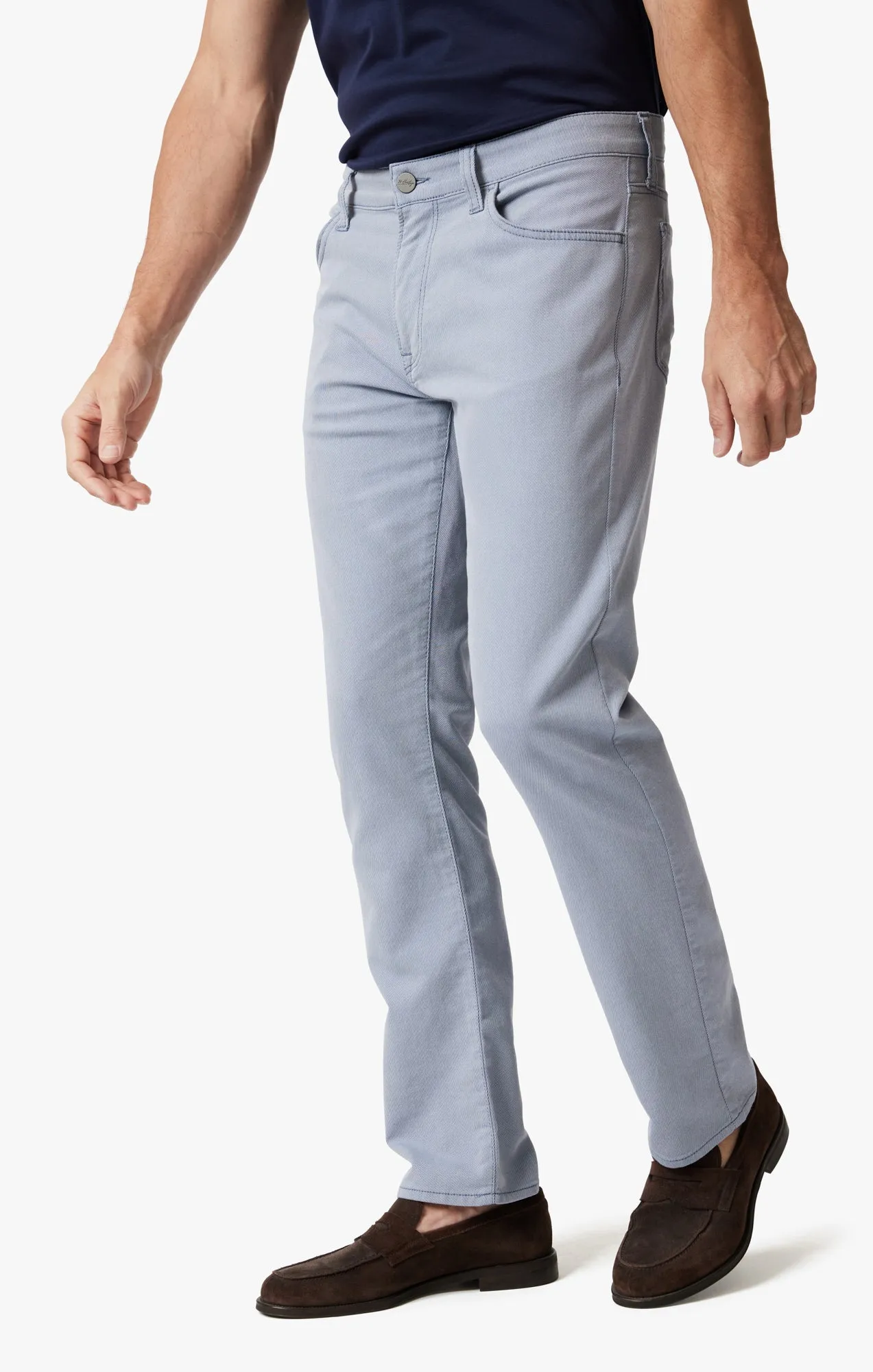 Courage Straight Leg Pants In Blue Refined Twill