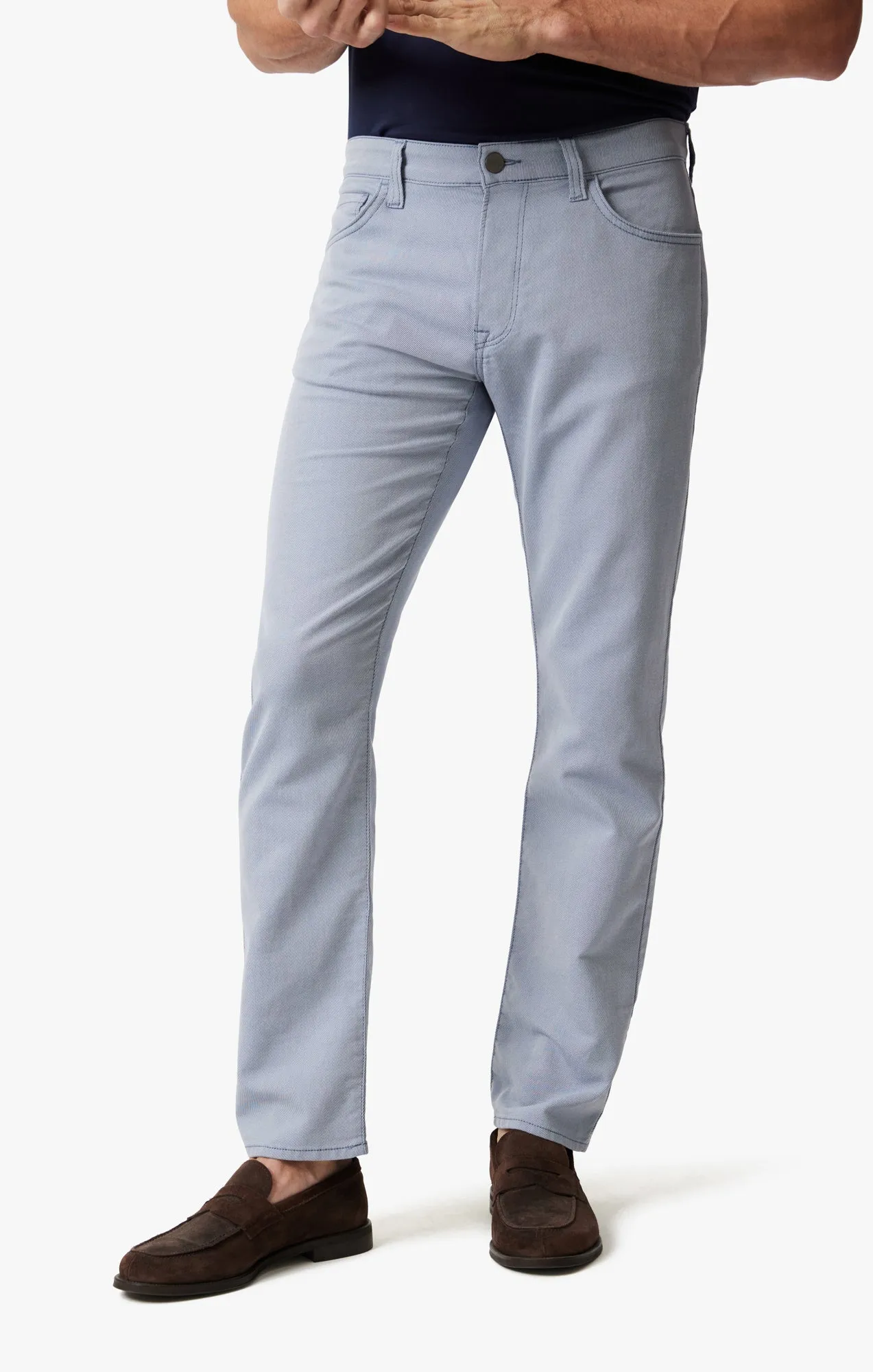 Courage Straight Leg Pants In Blue Refined Twill