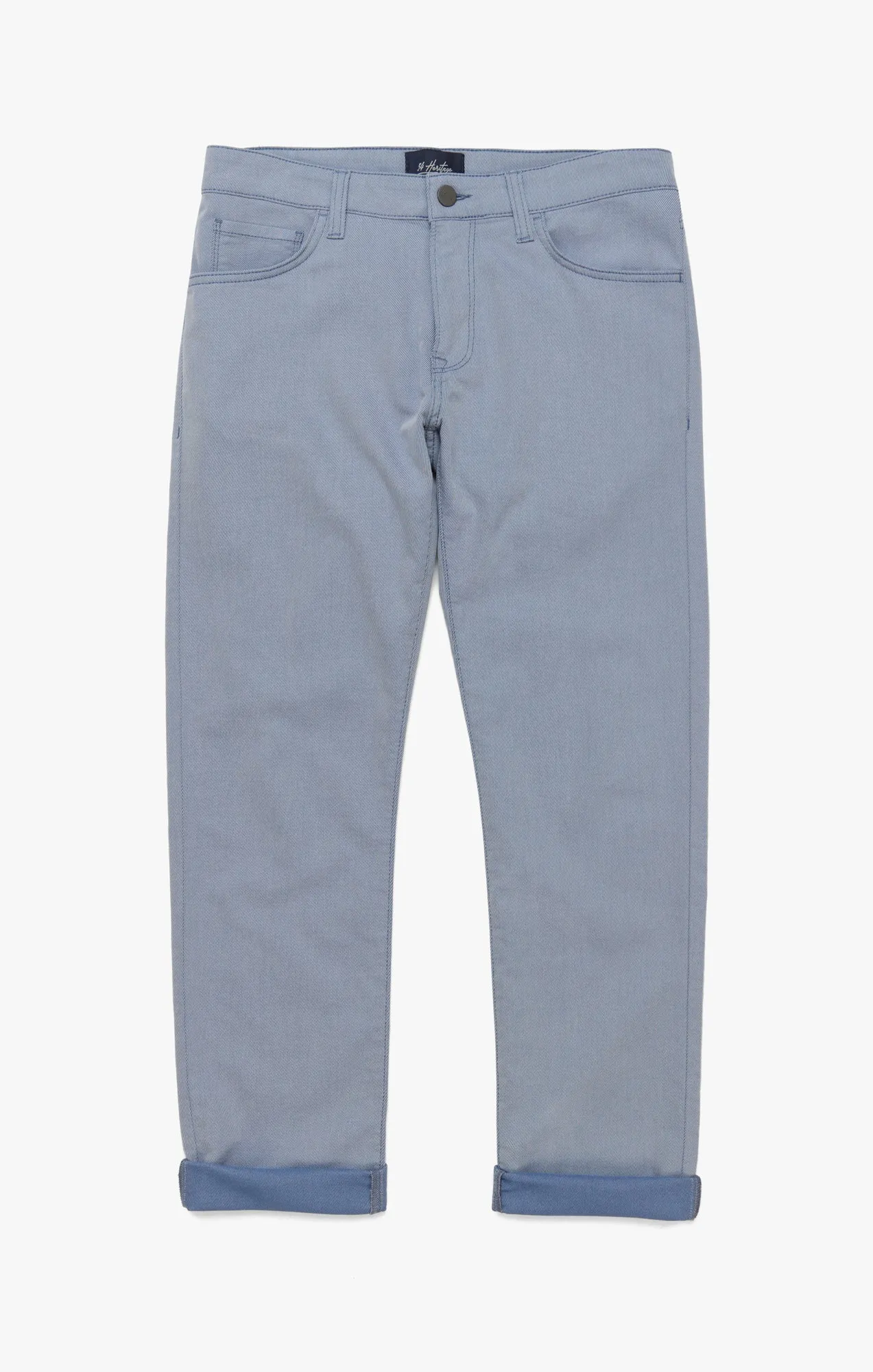 Courage Straight Leg Pants In Blue Refined Twill