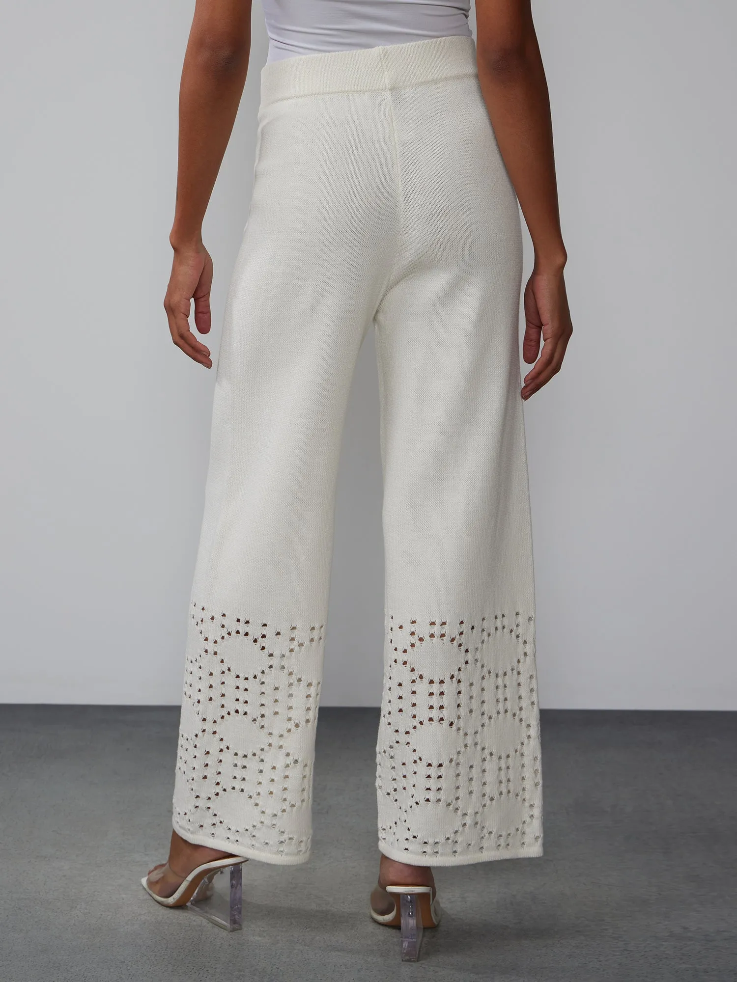 Crochet Border Sweater Pant