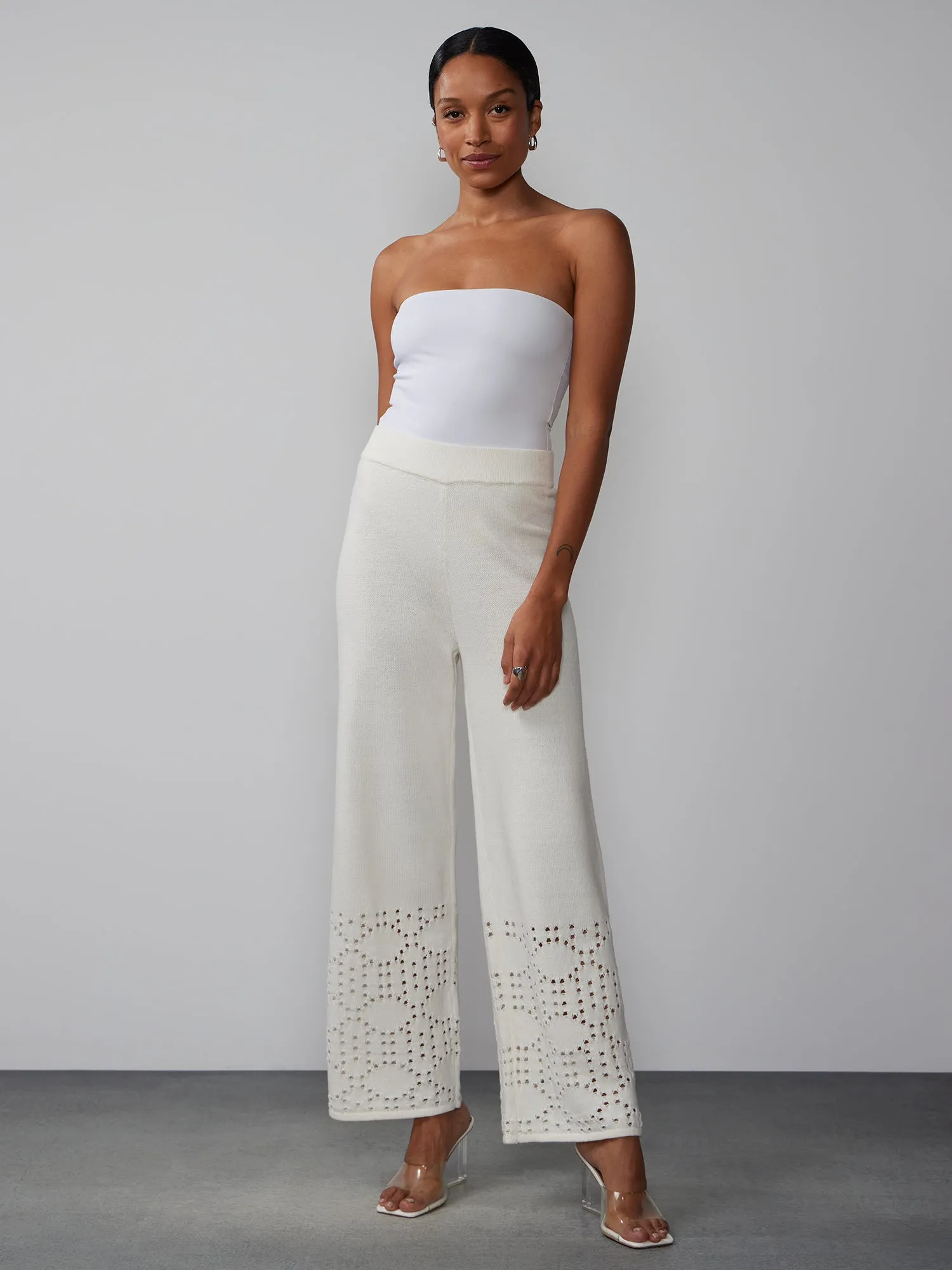 Crochet Border Sweater Pant