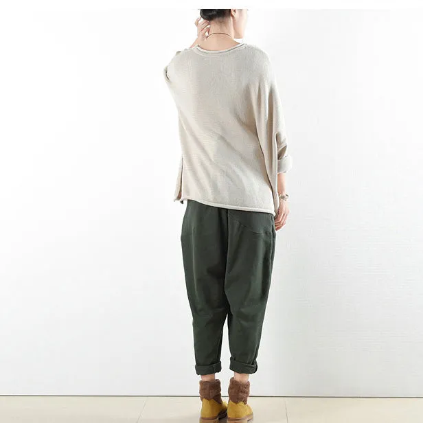 dark green warm cotton winter pants oversized pants 2021