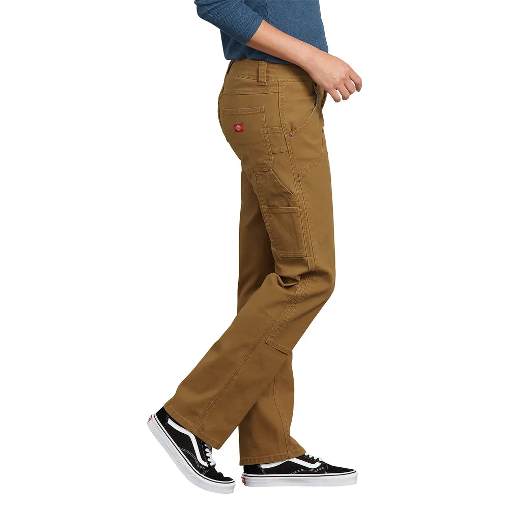 Dickies Women's Washed Stretch Double-Front Carpenter Pant