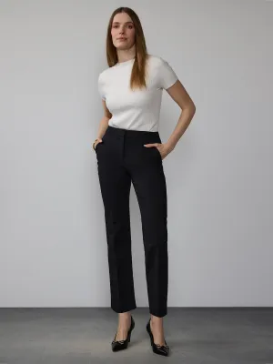 Essential High Rise Straight Leg Classic Suit Pant