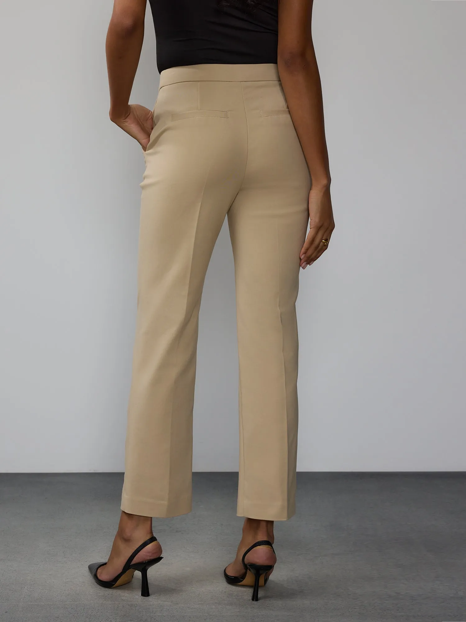 Essential High Rise Straight Leg Classic Suit Pant