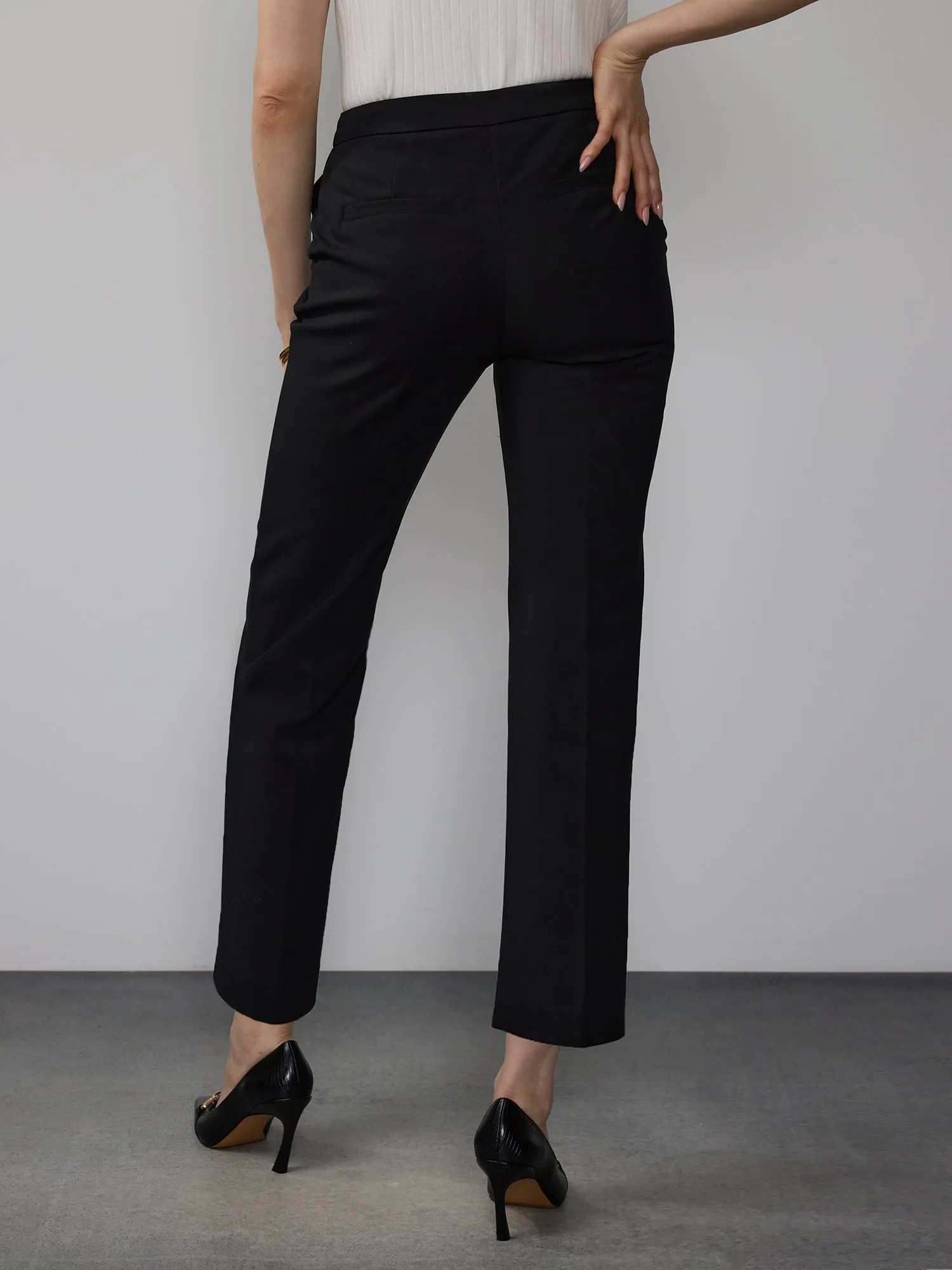 Essential High Rise Straight Leg Classic Suit Pant