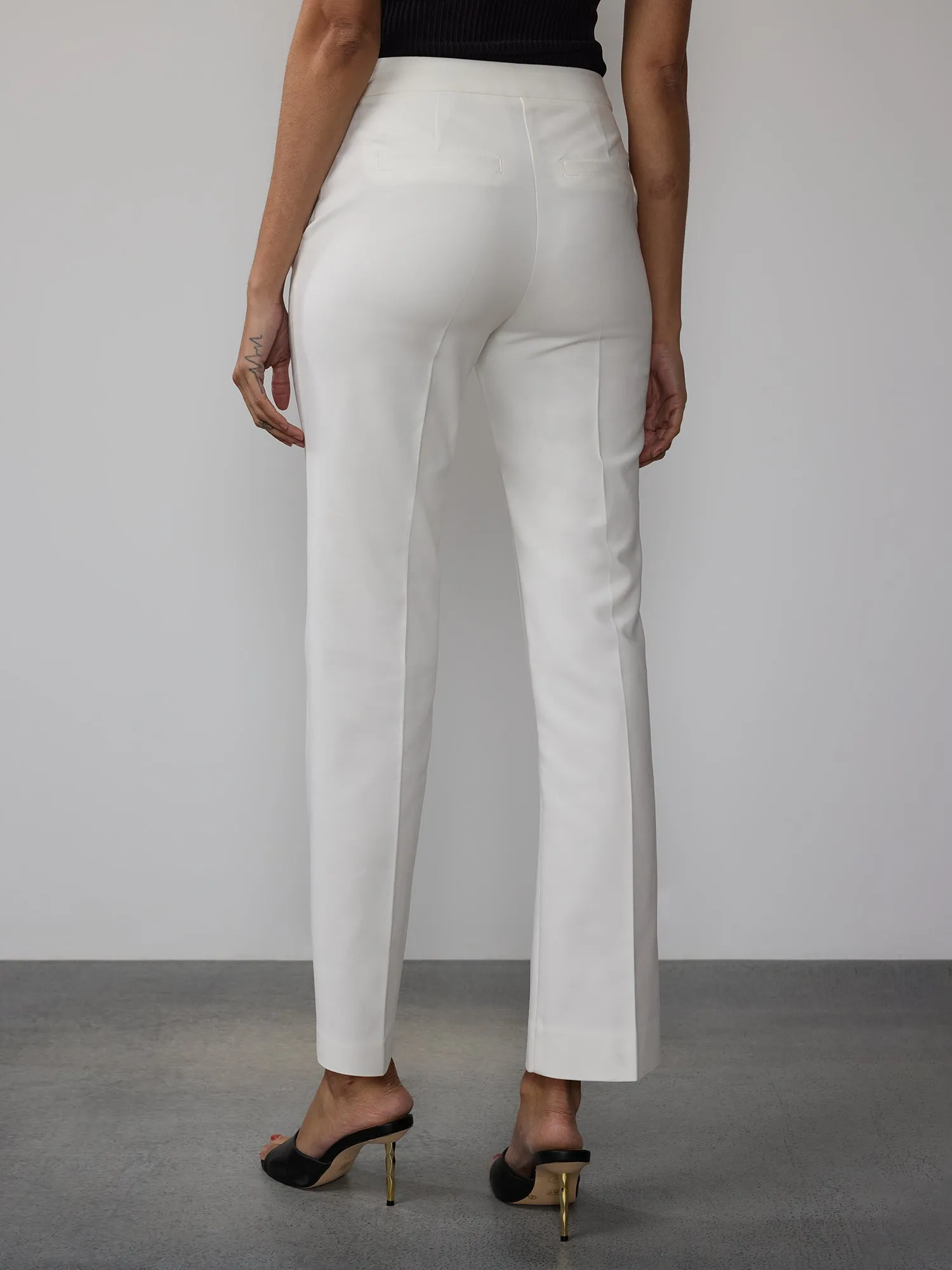 Essential High Rise Straight Leg Classic Suit Pant