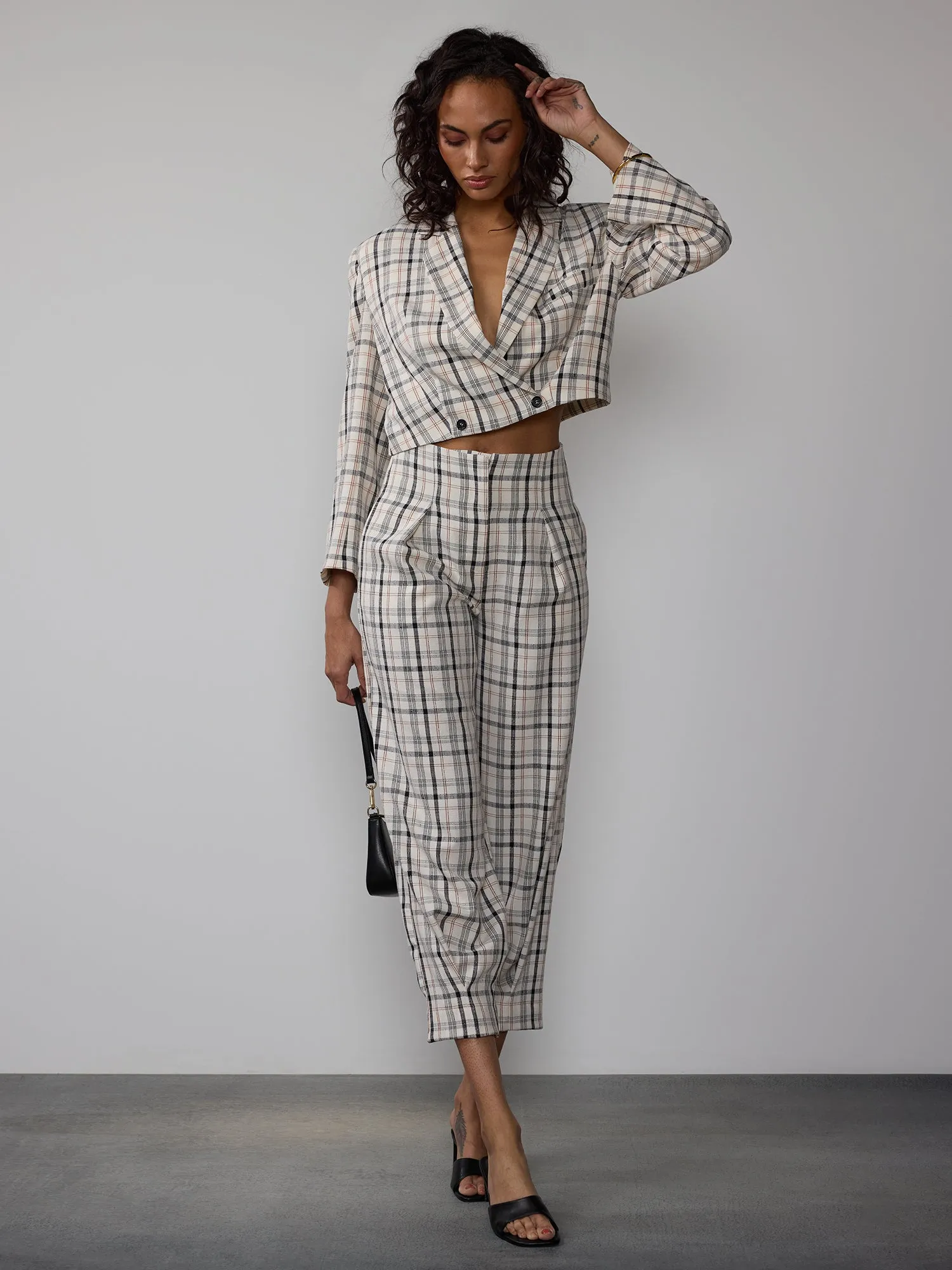 Essential High Rise Straight Leg Classic Suit Pant