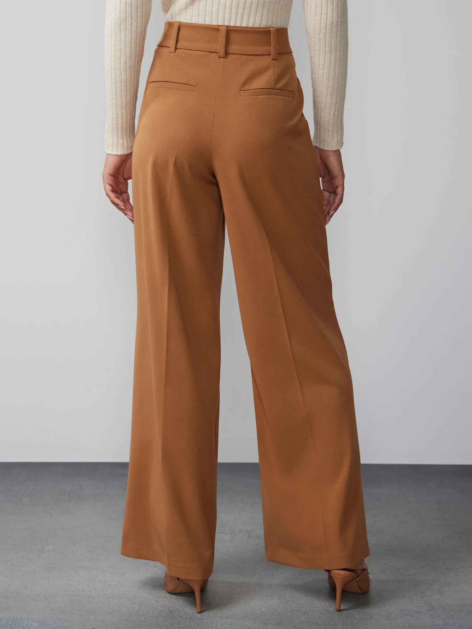 Essential Stretch Pleated Wide Leg Pant