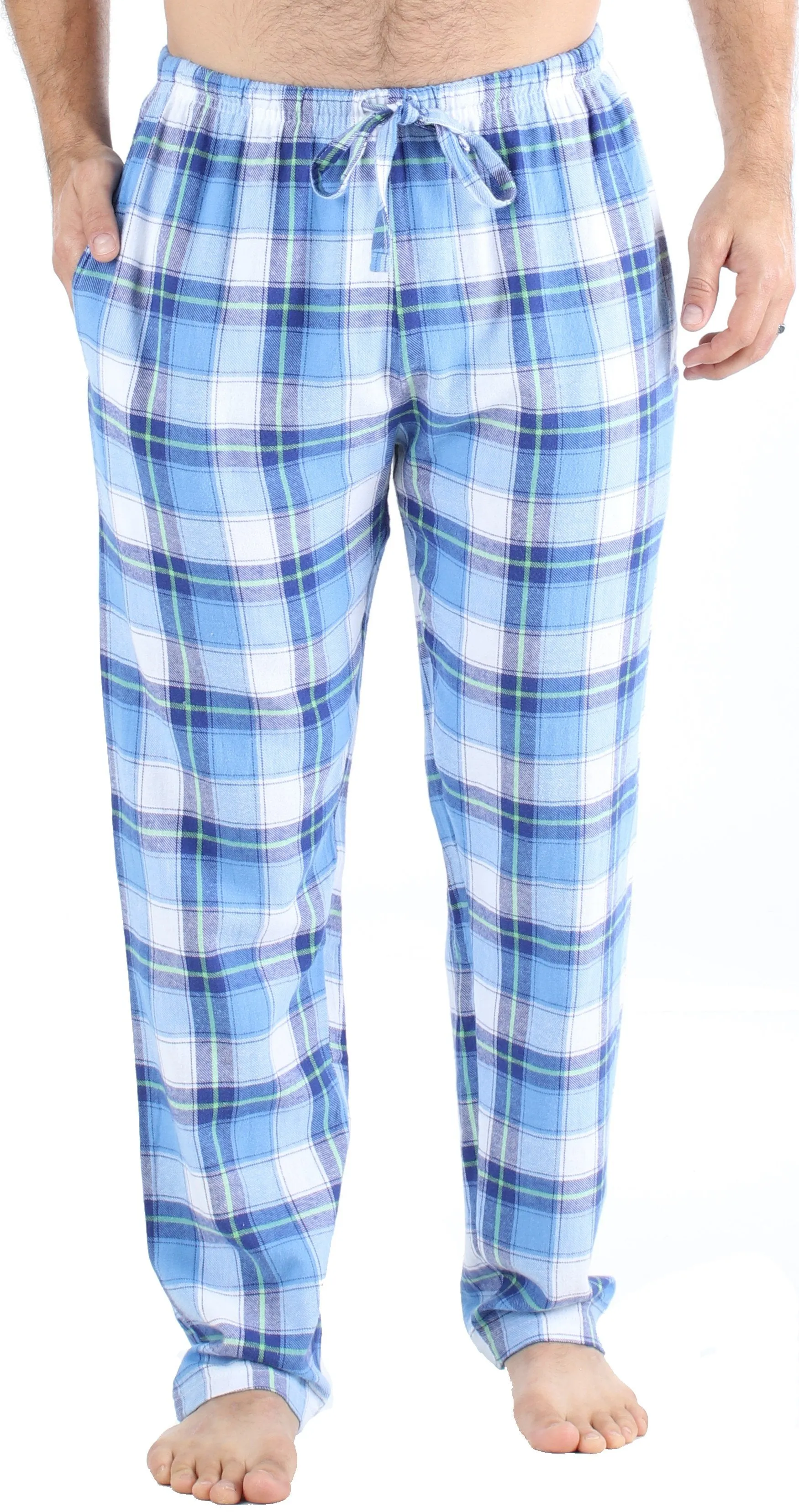 Frankie & Johnny Men’s Cotton Flannel Plaid Pajama Sleep Pants