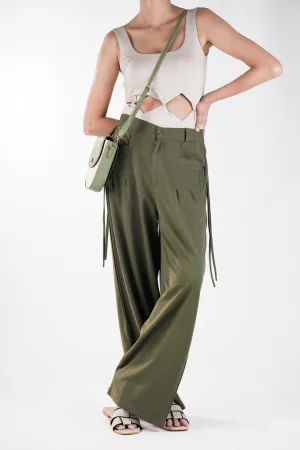 Green Pants with Pocket Strings