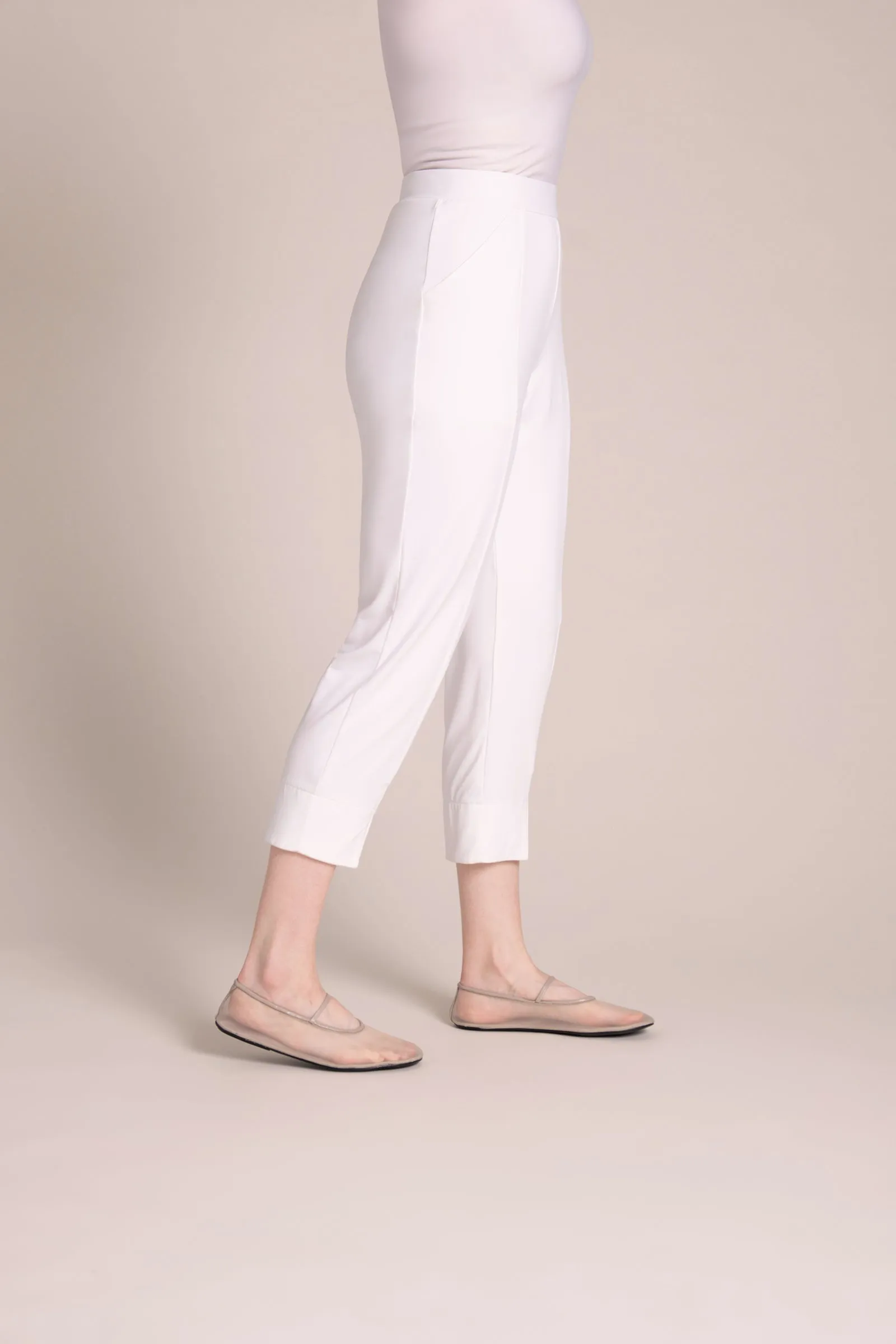 Hepburn Crop Pant | White