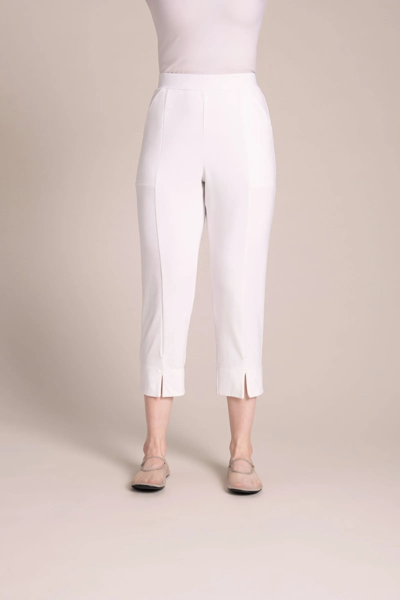 Hepburn Crop Pant | White