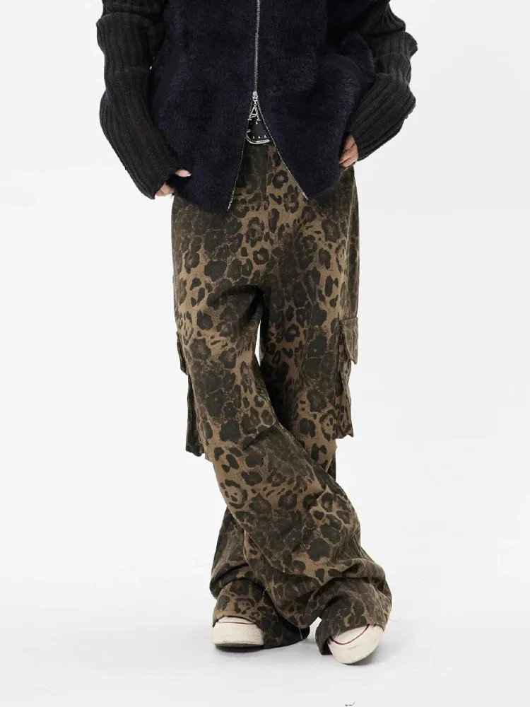 HEYFANCYSTYLE Leopard Cargo Pants