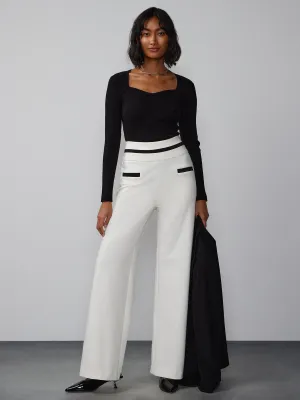 High Rise Contrast Tipping Pant