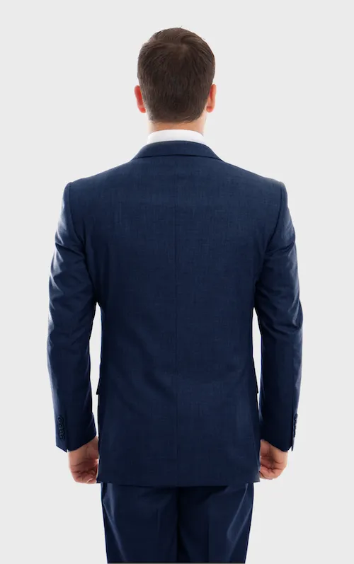 Indigo Blue Wool Twill Modern Fit Suit