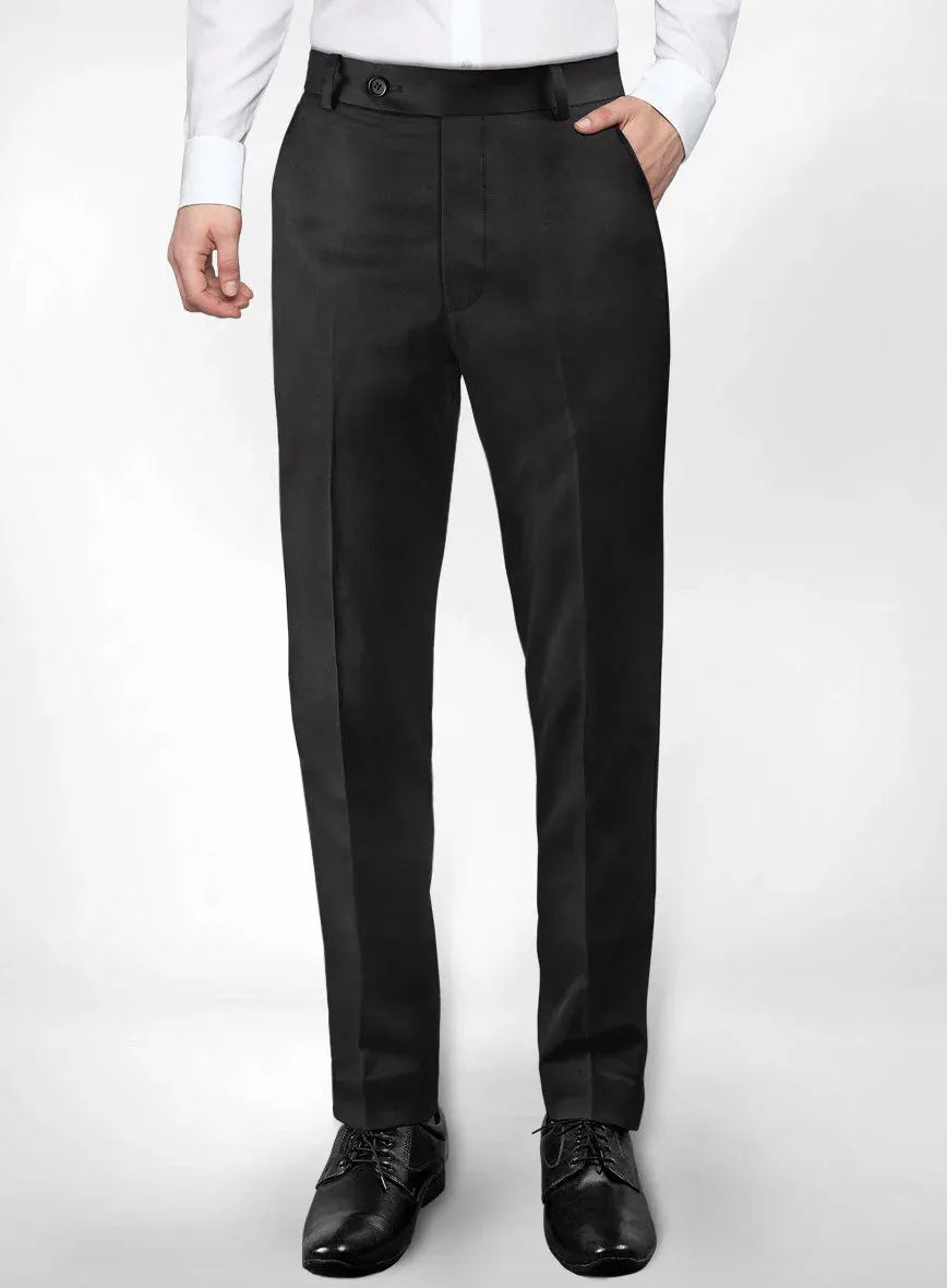 Italian Style Black Wool Tuxedo - Satin Trim