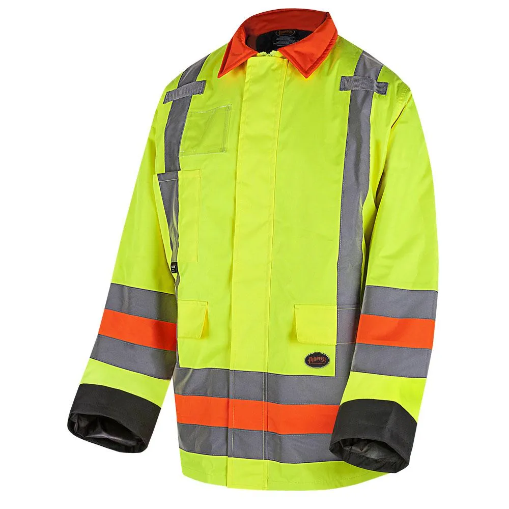 Jacket - Pioneer Hi-Viz Yellow Quebec Winter Insulated Traffic Control Jacket, 6040