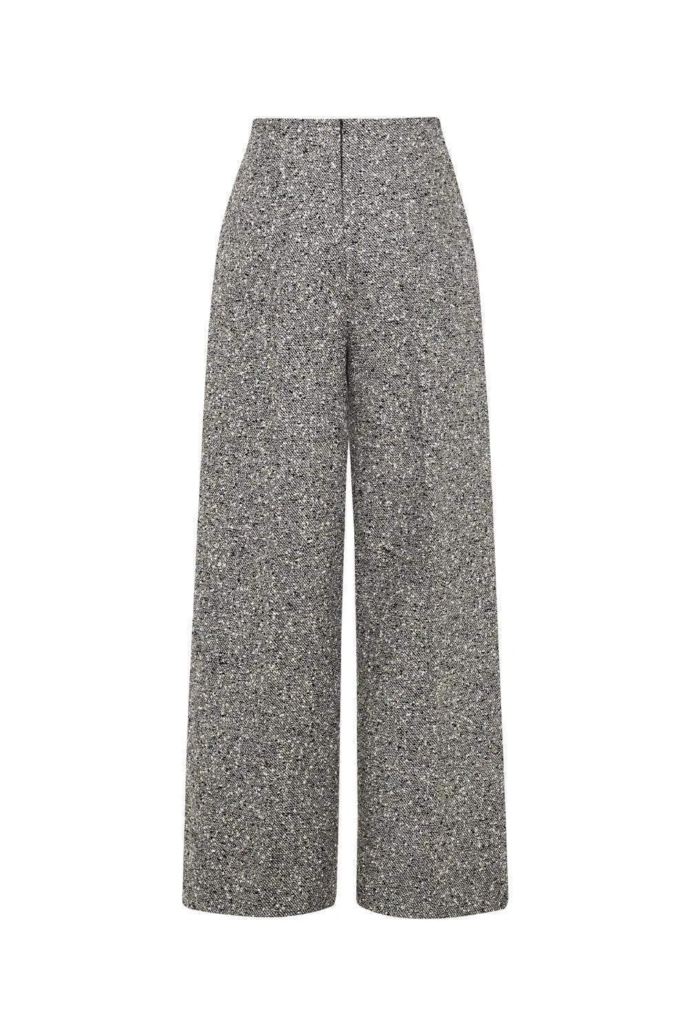 Kirea Straight Wide Leg Tweed Floor Length Pants