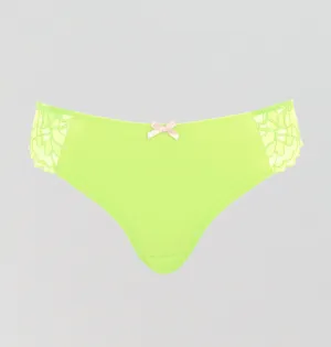 Lace & microfibre brazilian [Lime]