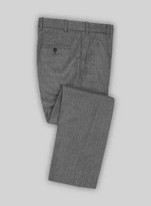 Light Weight Gray Stripe Tweed Pants