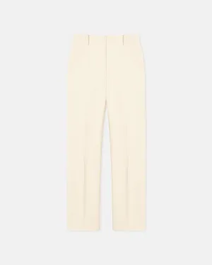 Loren - Double Suiting Straight-Leg Pants - Creme