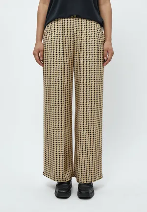 Lykke Wide Leg Pants - Warm Sand Print