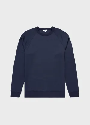 Men's Sea Island Cotton Sweatshirt in Navy