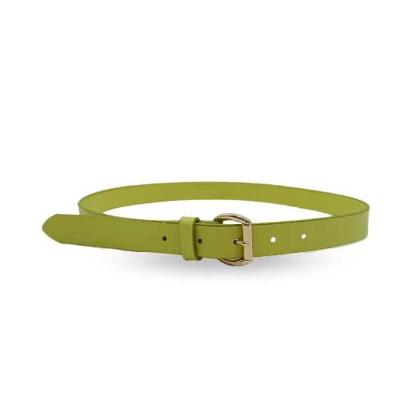 MYRA - Womens Green Genuine Leather Belt Clearance