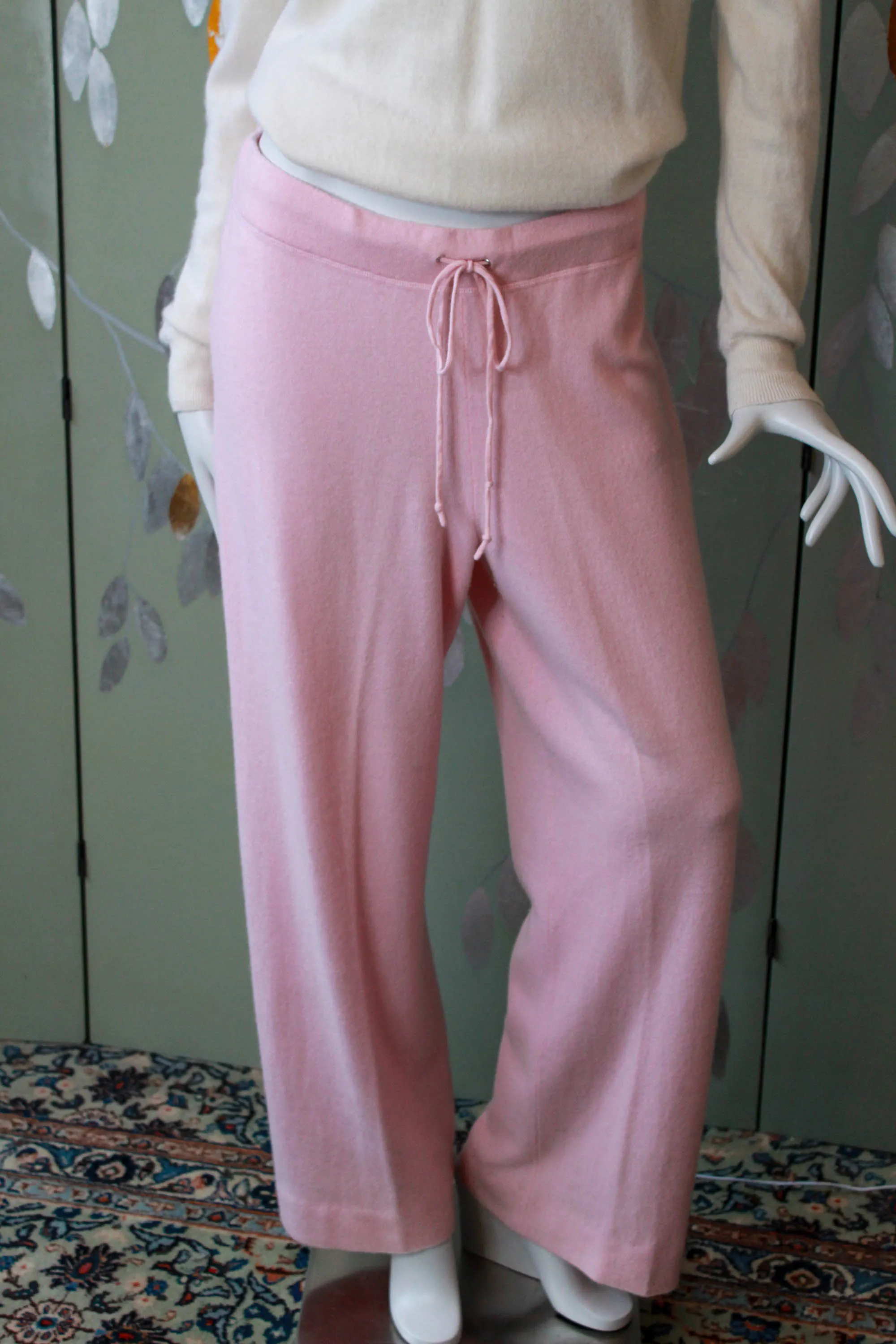 Pale Pink Cashmere Pants, XL