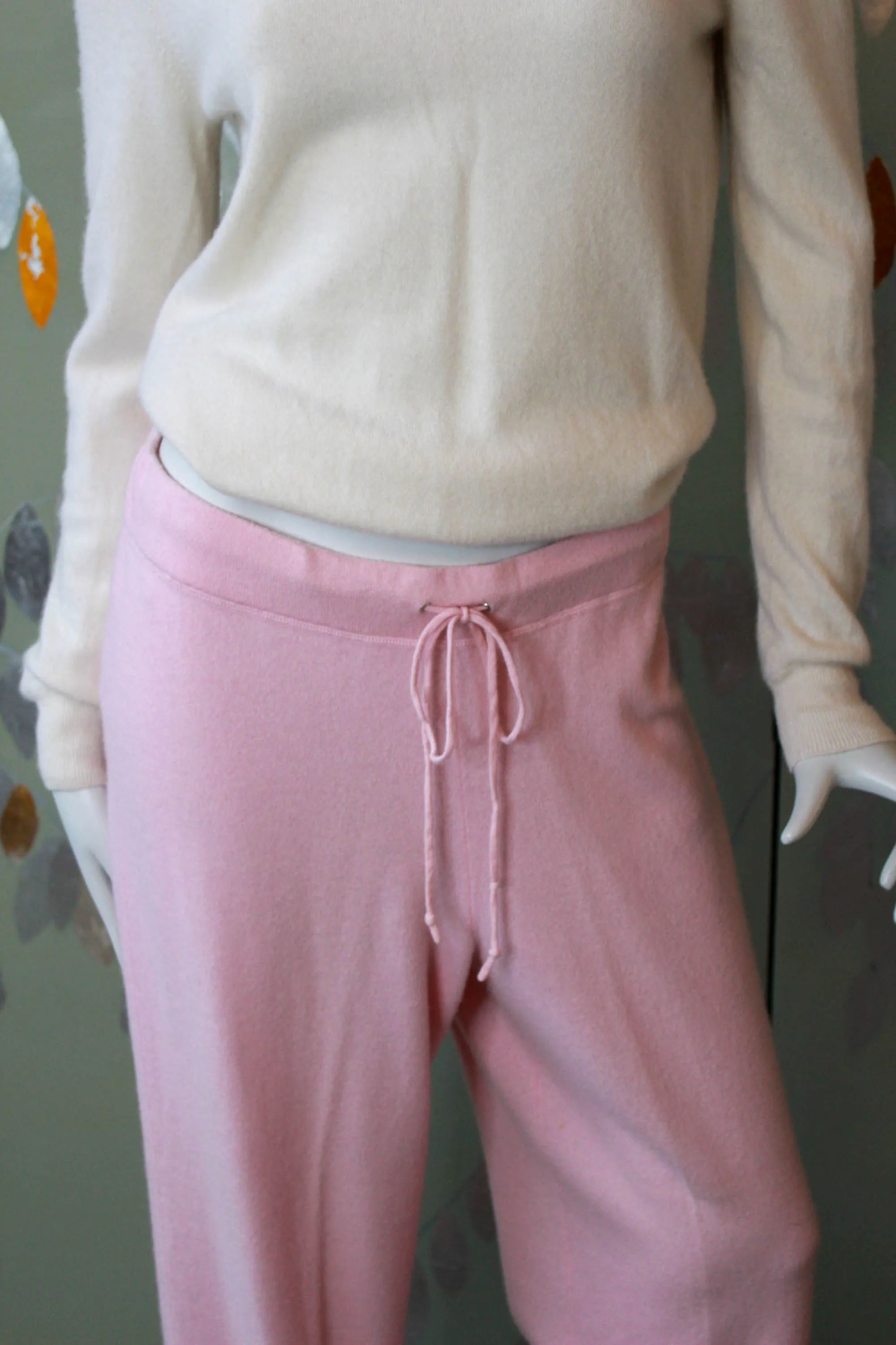 Pale Pink Cashmere Pants, XL