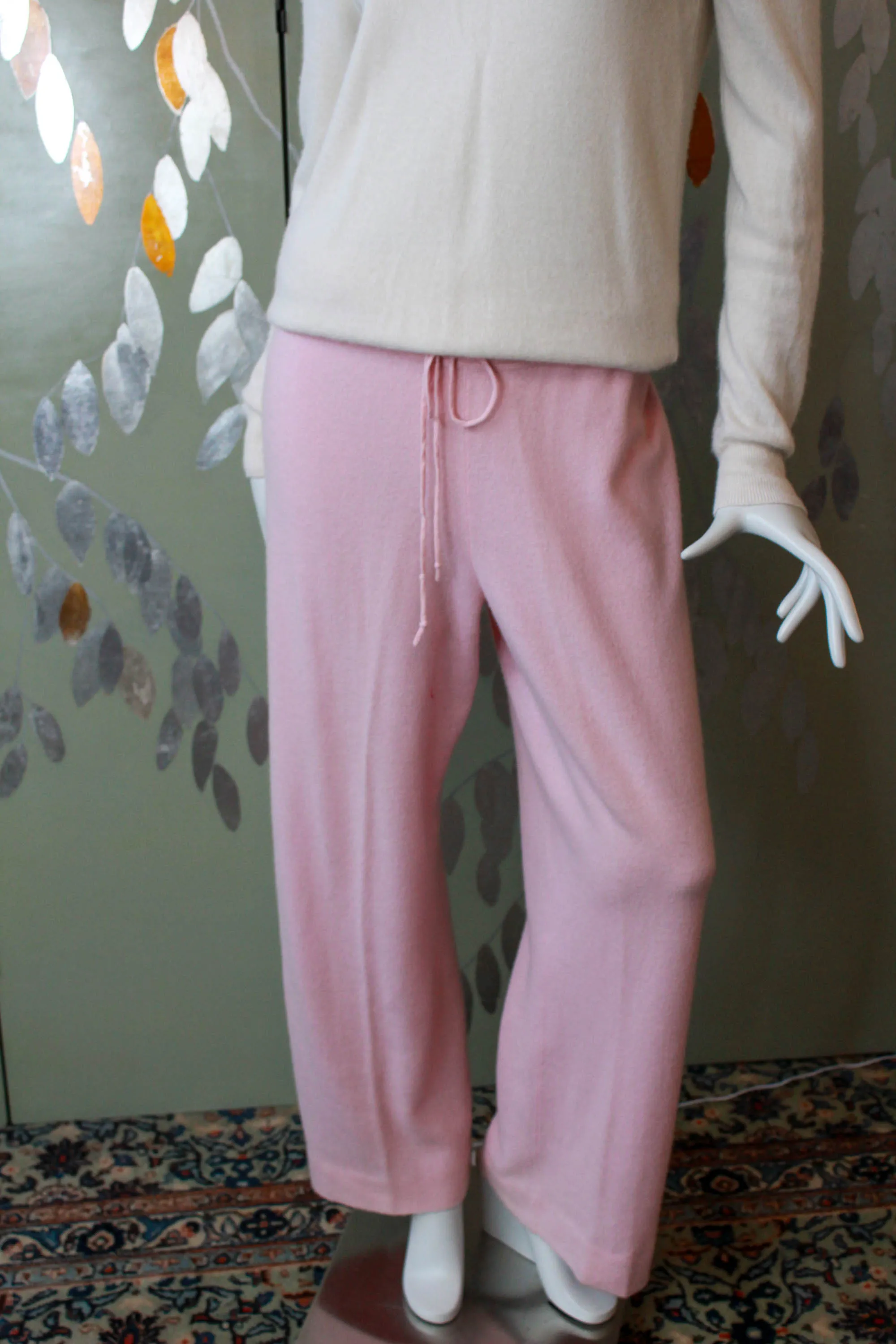 Pale Pink Cashmere Pants, XL