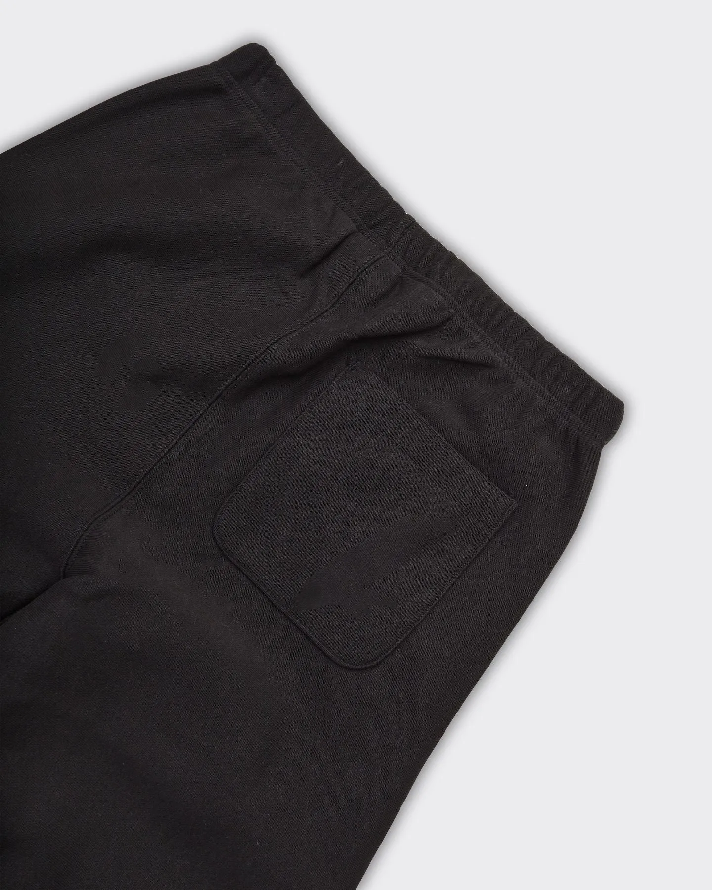 Pantalone Straight Hem Reverse Weave Nero